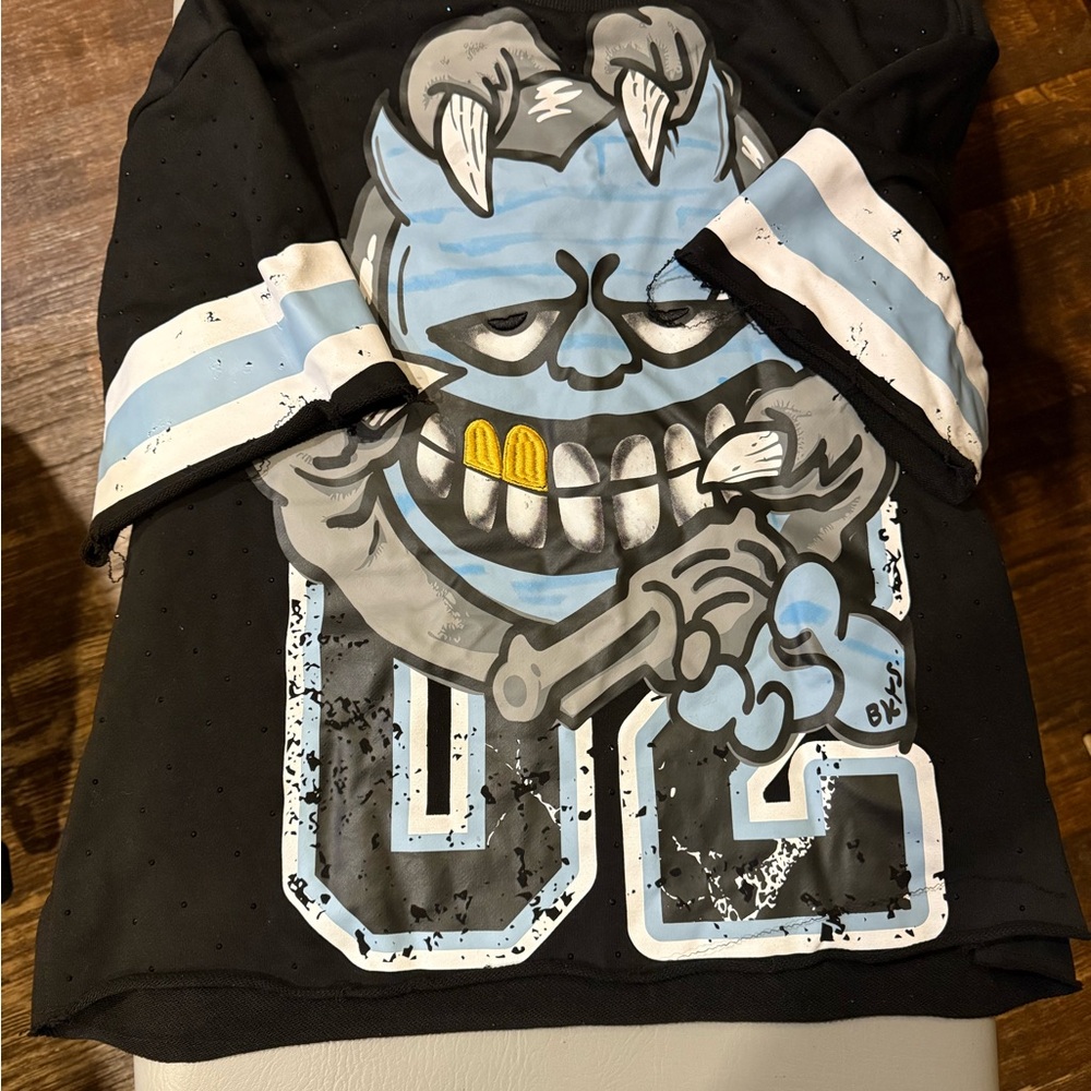 BKNS devil revolver f-terry cropped Black Graphic t-Shirt